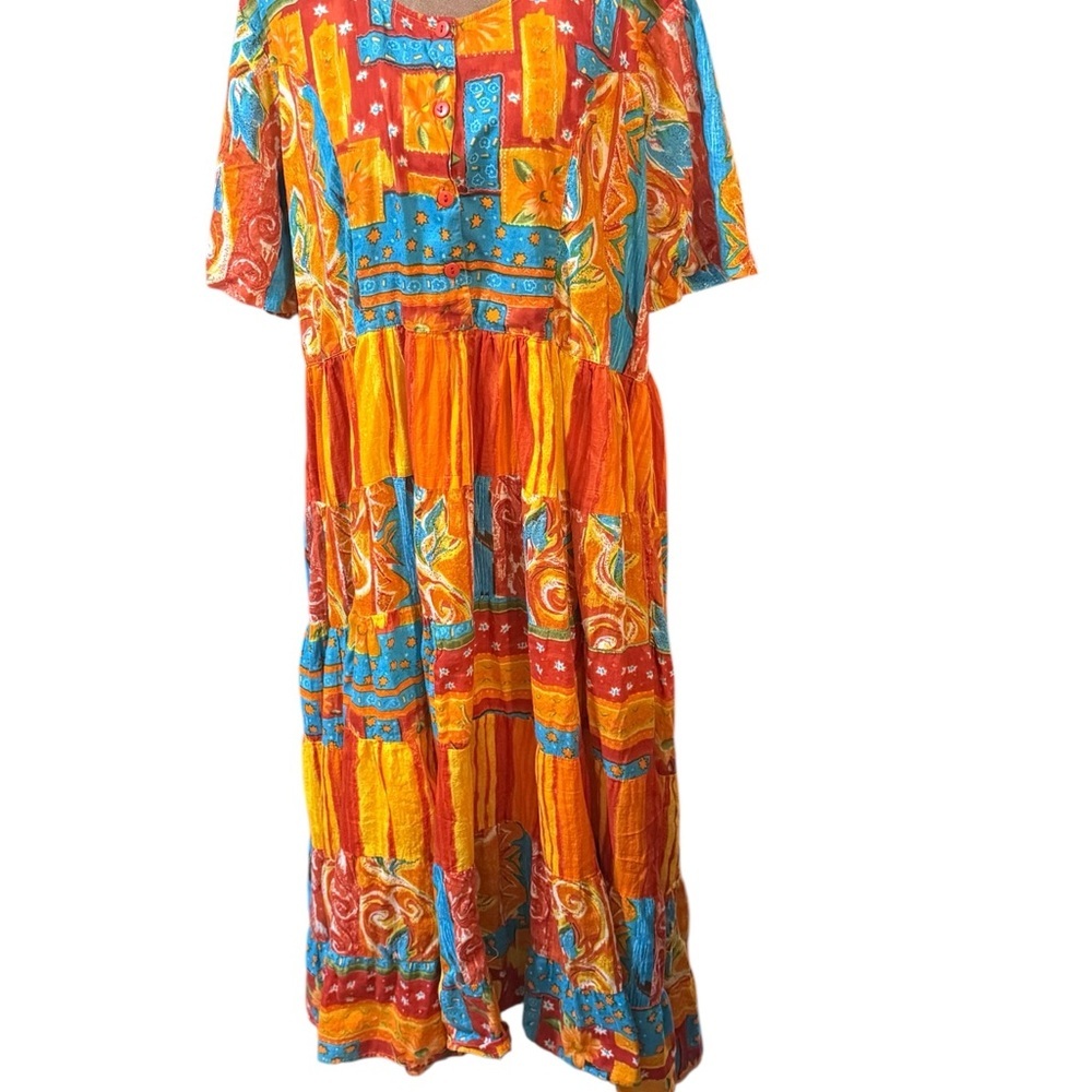 Amanda Stewart’s Colorful Bohemian Maxi Dress